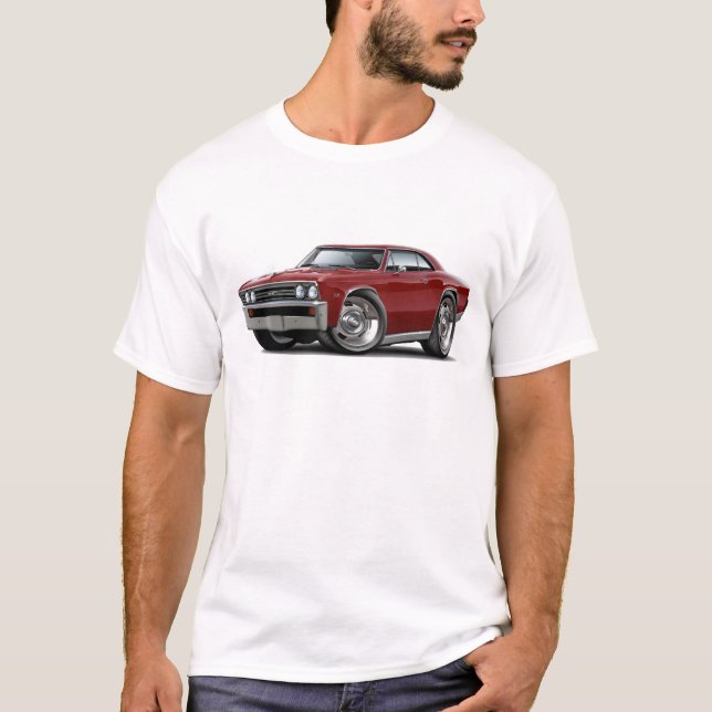 1967 Chevelle Maroon Car T-Shirt (Front)