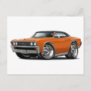 1967 Chevelle Orange Black Top Postcard