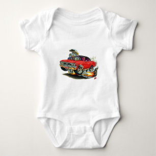 1967 Chevelle Red-Black Car Baby Bodysuit
