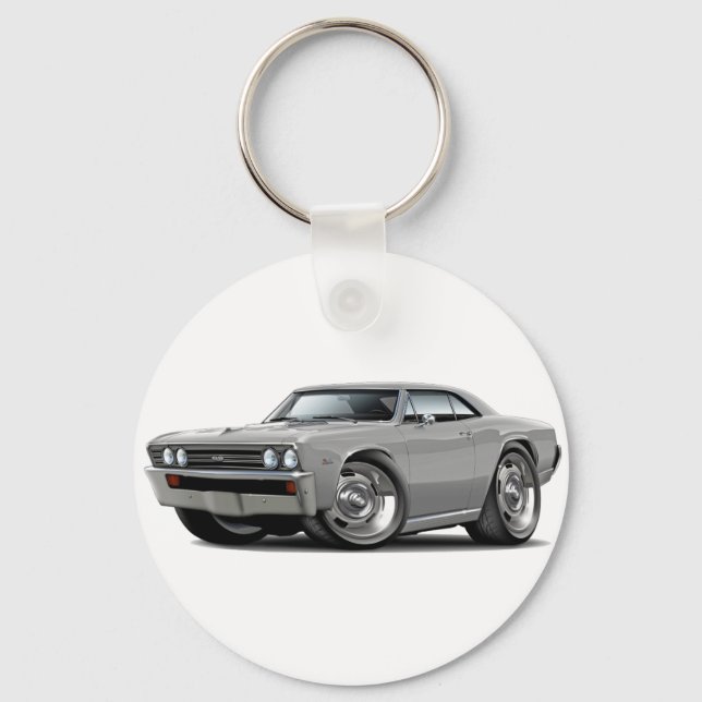 1967 Chevelle Silver Car Key Ring (Front)