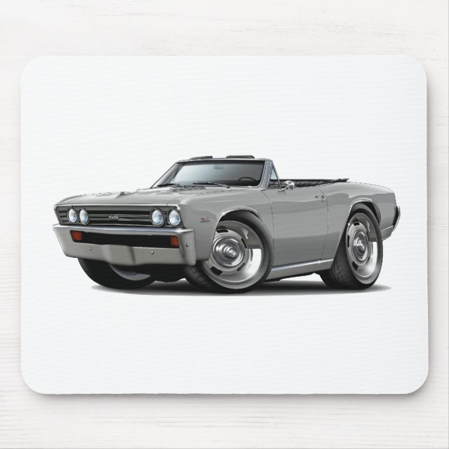 1967 Chevelle Silver Convertible Mouse Mat (Front)