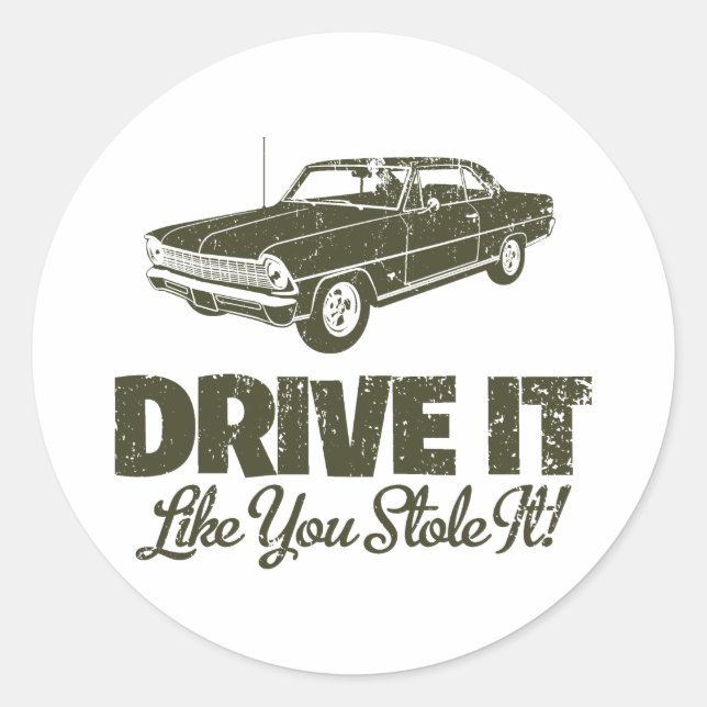 1967 Chevrolet Nova SS Classic Round Sticker (Front)