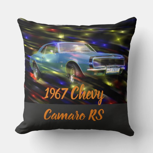 1967 Chevy Camaro RS Men's Basic Dark T-Shirt Cushion (Front)