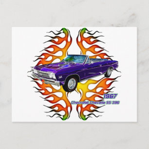 1967 Chevy Chevelle by Fractal Tees(TM) Postcard