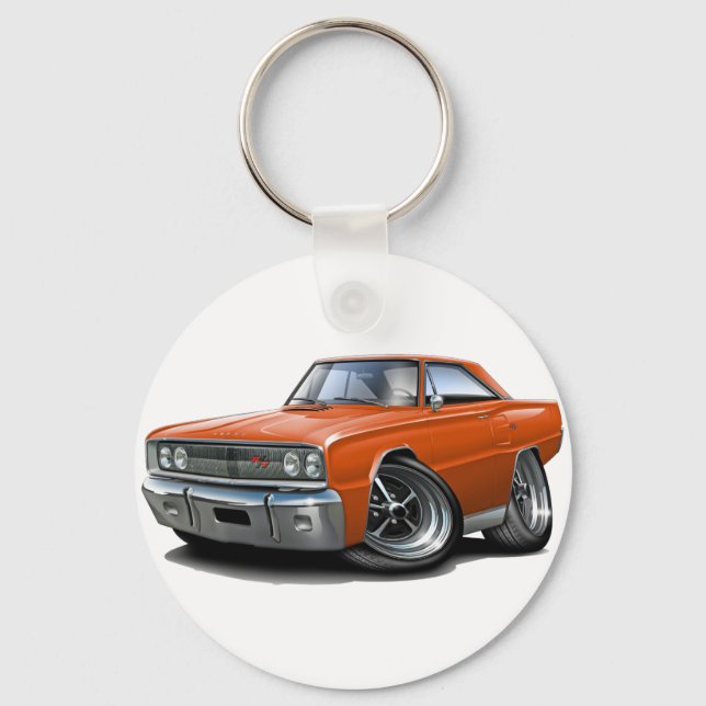 1967 Coronet RT Orange Car Key Ring (Front)