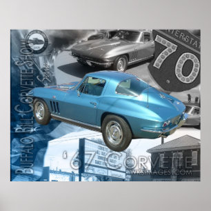 1967 Corvette-Buffalo Bill Corvette Show Poster