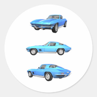 1967 Corvette C2: Classic Round Sticker