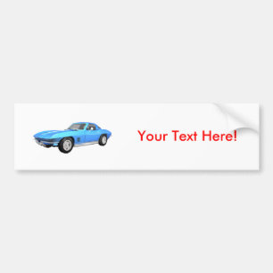 1967 Corvette Sports Car: Blue Finish: Bumper Sticker