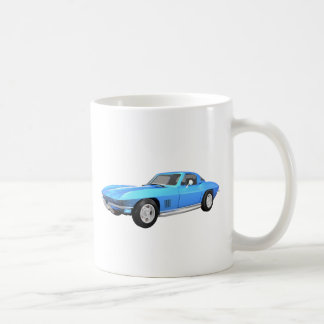 1967 Corvette Sports Car: Blue Finish: Coffee Mug