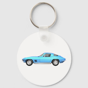 1967 Corvette Sports Car: Blue Finish: Key Ring