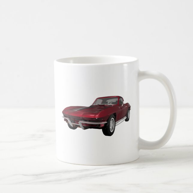 1967 Corvette: Sports Car: Candy Apple Finish: Coffee Mug (Right)