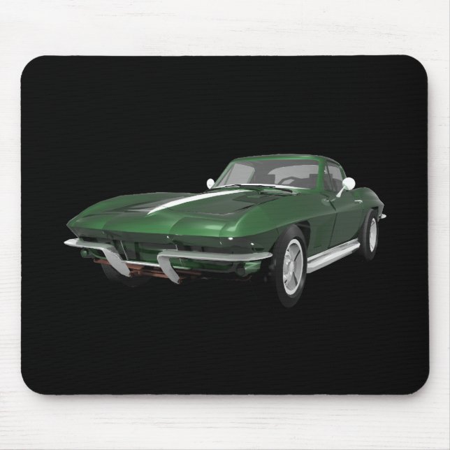 1967 Corvette Sports Car: Green Finish: Mouse Mat (Front)