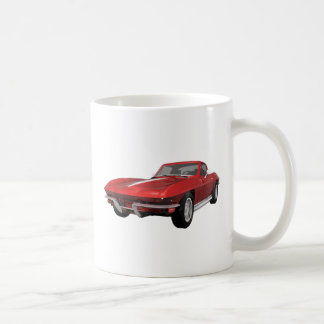 1967 Corvette: Sports Car: Red Finish: Coffee Mug