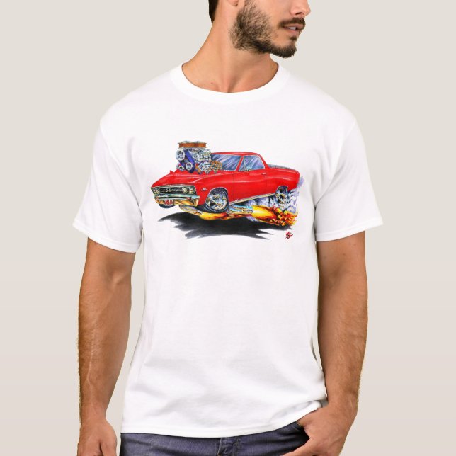 1967 El Camino Red Truck T-Shirt (Front)
