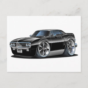 1967 Firebird Black Car Postcard