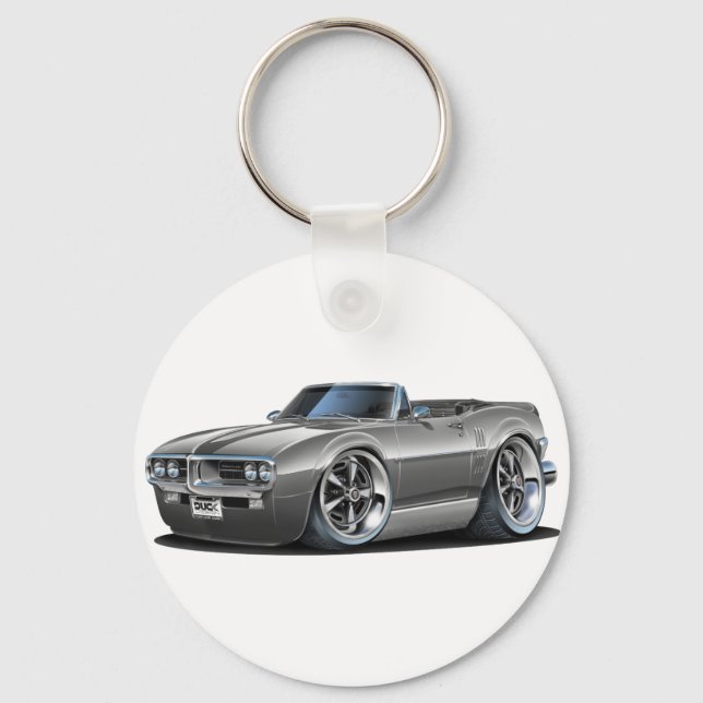 1967 Firebird Grey Convertible Key Ring (Front)