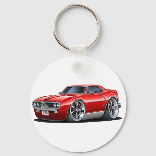 1967 Firebird Red Car Key Ring (Front)