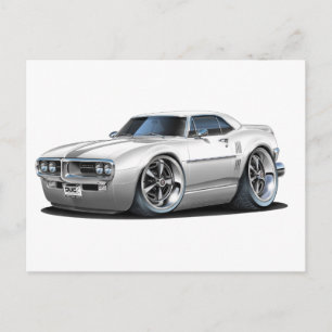 1967 Firebird White Car Postcard