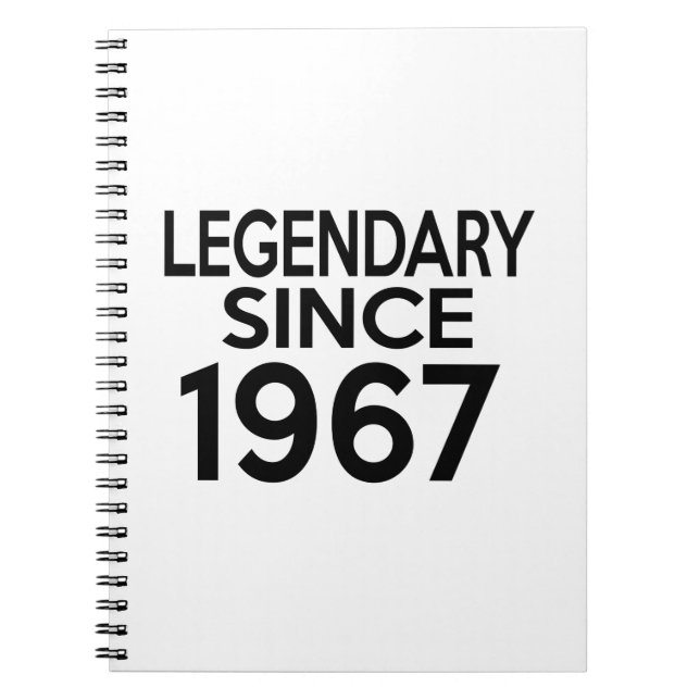 1967 Legendary Birthday Notebook (Front)