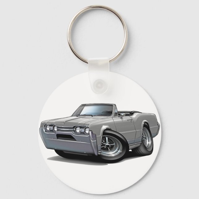 1967 Olds Cutlass Grey Convertible Key Ring (Front)