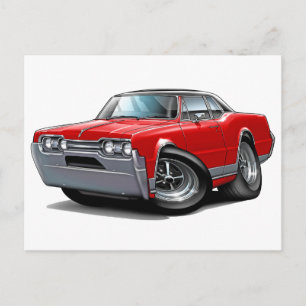 1967 Olds Cutlass Red-Black Car Postcard