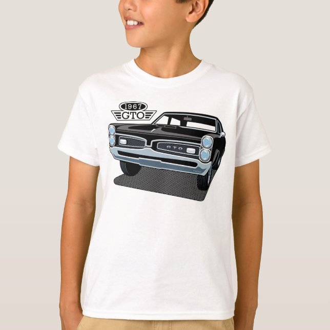 1967 Pontiac GTO Black T-Shirt (Front)