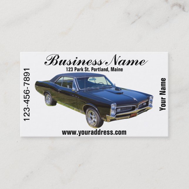 1967 Pontiac GTO Muscle Car Business Card (Front)