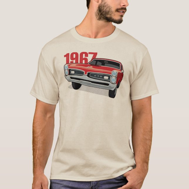 1967 Pontiac GTO Red T-Shirt (Front)