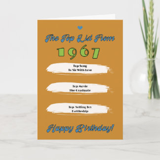 1967 Top List Birthday Card