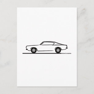 1968 1969 Plymouth Barracuda Postcard