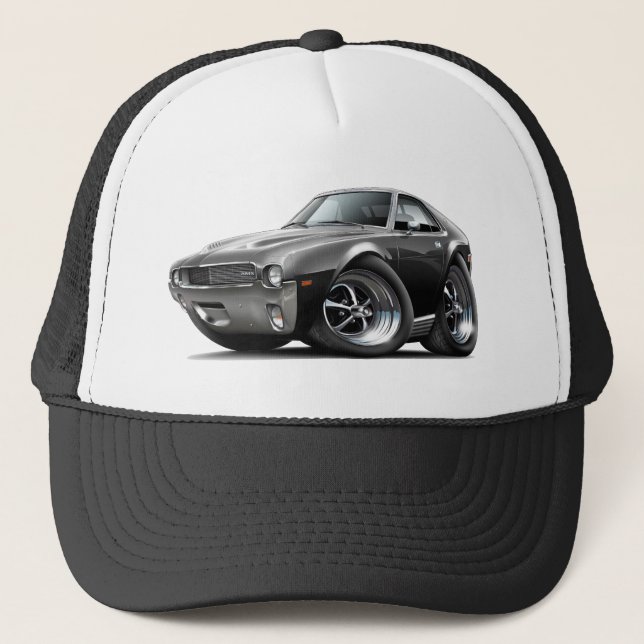 1968-69 AMX Black Car Trucker Hat (Front)