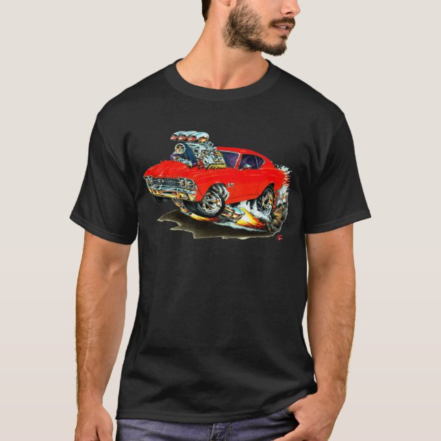 1968-69 Chevelle Red Car T-Shirt (Front)