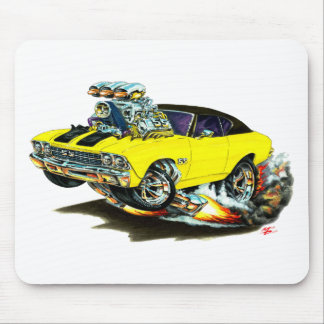1968-69 Chevelle Yellow-Black Top Car Mouse Mat