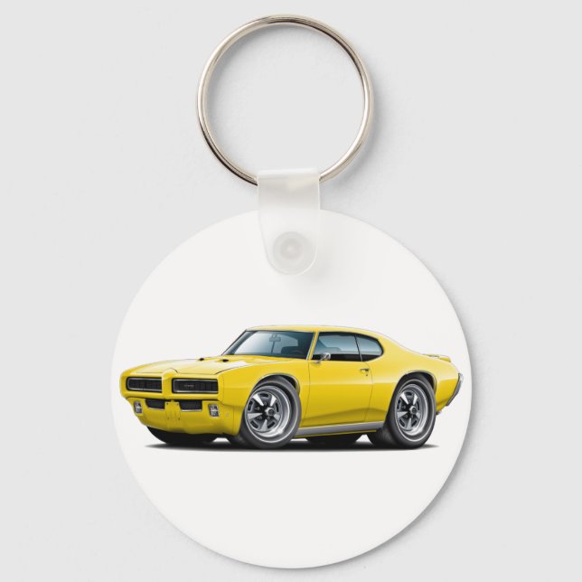 1968-69 GTO Yellow Car Key Ring (Front)