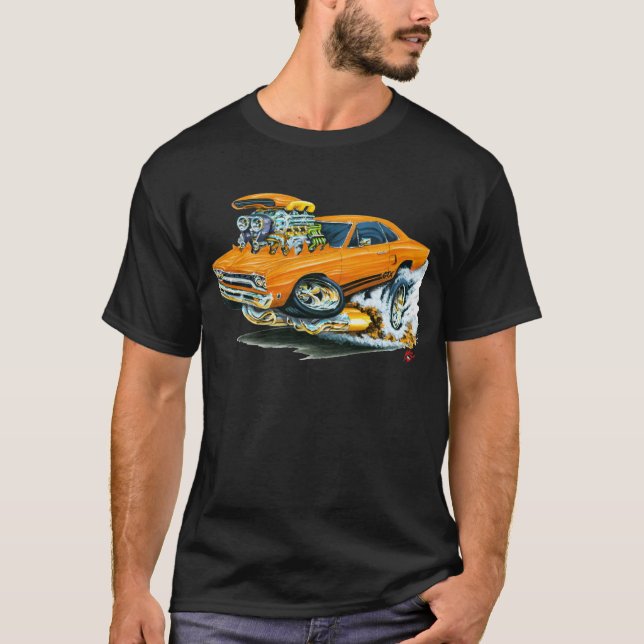 1968-69 Plymouth GTX Orange Car T-Shirt (Front)