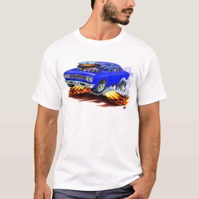 1968-69 Roadrunner Blue Car T-Shirt (Front)