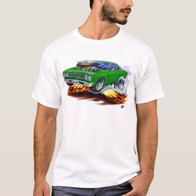 1968-69 Roadrunner Green Car T-Shirt (Front)