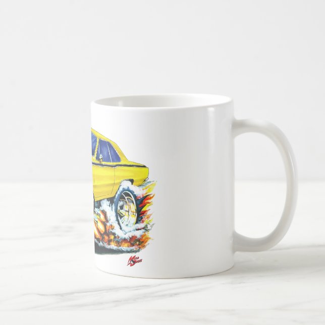 1968-71 Dodge Dart Yellow Car Coffee Mug (Right)