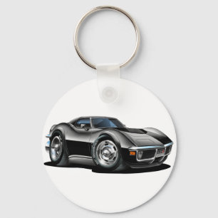 1968-72 Corvette Black Car Key Ring