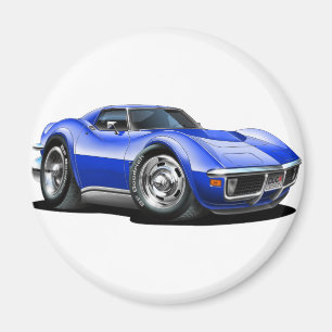 1968-72 Corvette Blue Car Magnet
