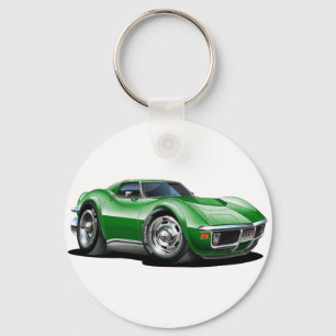 1968-72 Corvette Green Car Key Ring