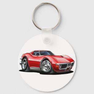 1968-72 Corvette Red Car Key Ring