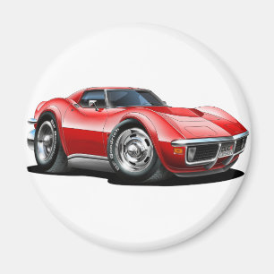 1968-72 Corvette Red Car Magnet