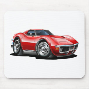 1968-72 Corvette Red Car Mouse Mat