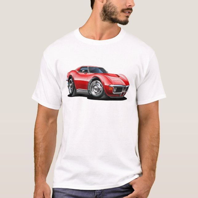 1968-72 Corvette Red Car T-Shirt (Front)