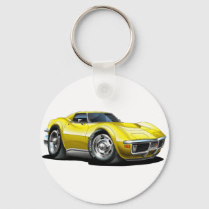 1968-72 Corvette Yellow Car Key Ring