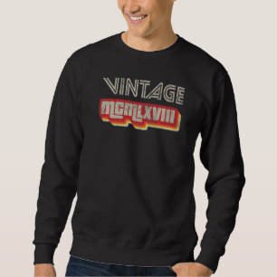 1968 Birthday Vintage 54th Anniversary 70s 80s Co Sweatshirt
