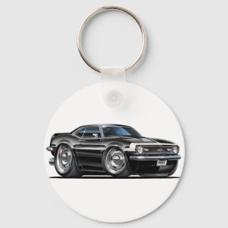 1968 Camaro Black-White Car Key Ring