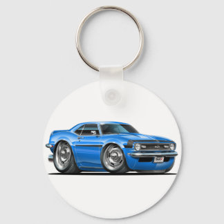 1968 Camaro Blue-Black Car Key Ring