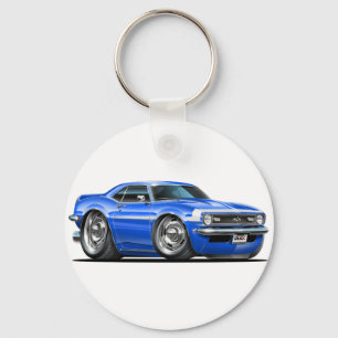 1968 Camaro Blue-White Car Key Ring